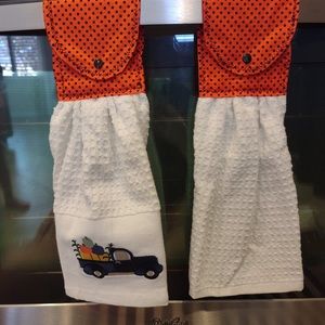 Pumpkin Truck Hanging Towel, Set of 2 - Kitchen